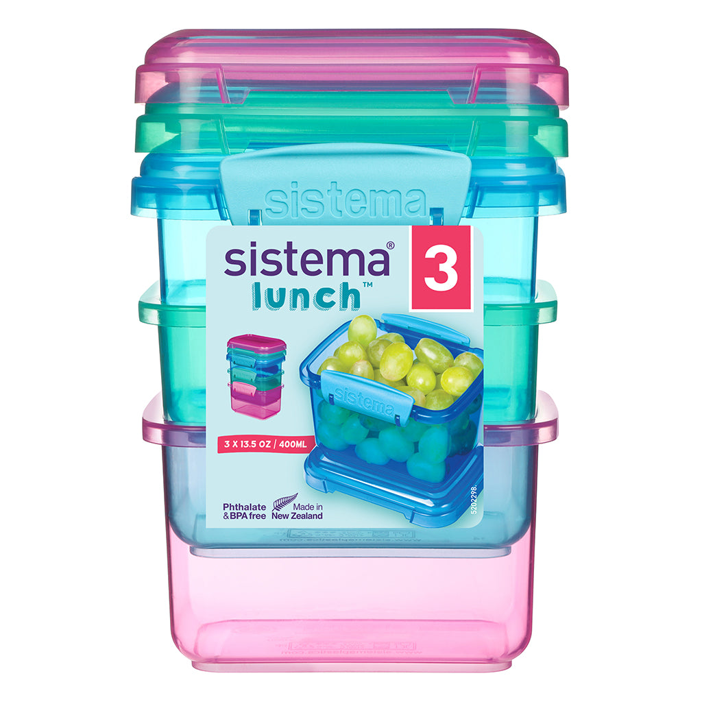 Sistema Lunch Packs 3-pack 400 ml