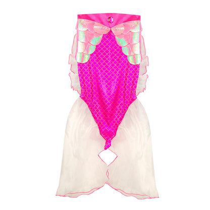 Great Pretenders udklædningstøj, Havfrue skørt og diadem i pink - Str. 4-6 år