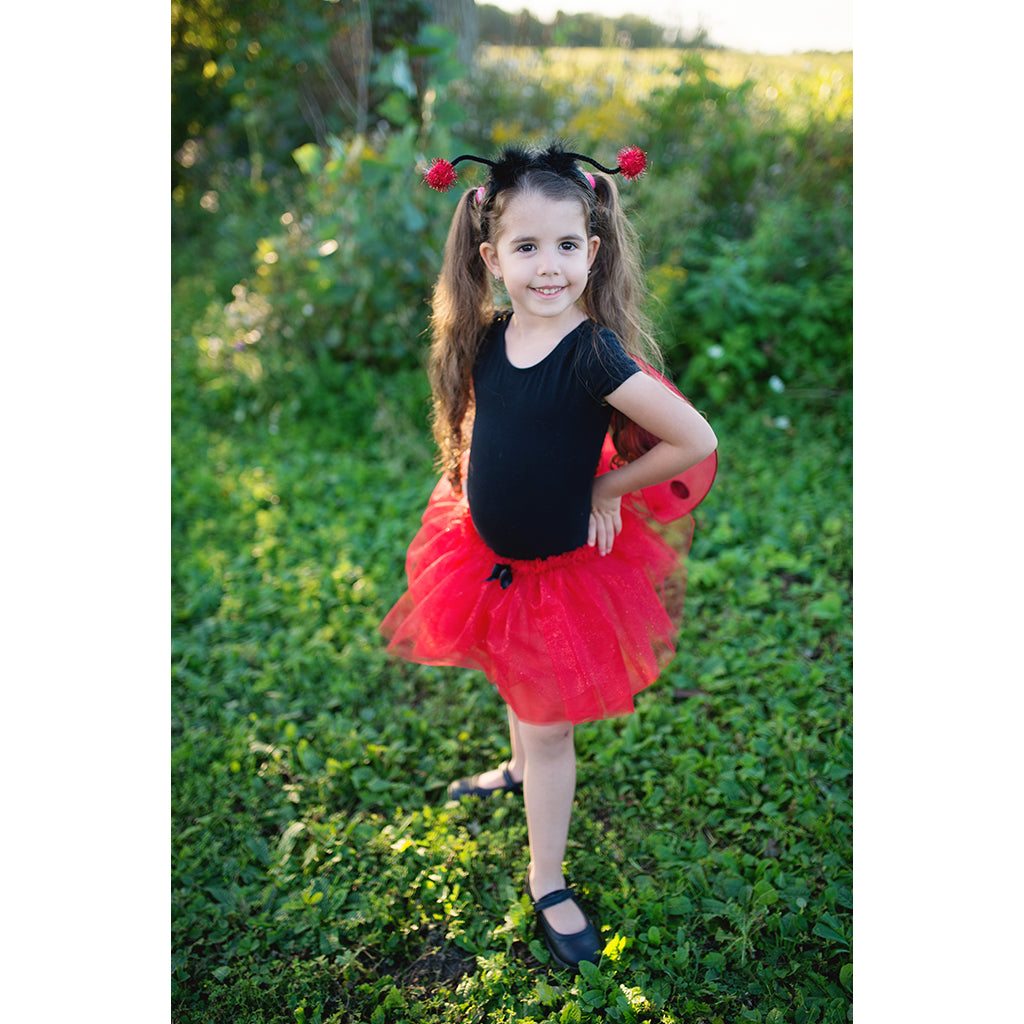 Great Pretenders utklädningskläder, Nyckelpiga set - strl. 4-7 år