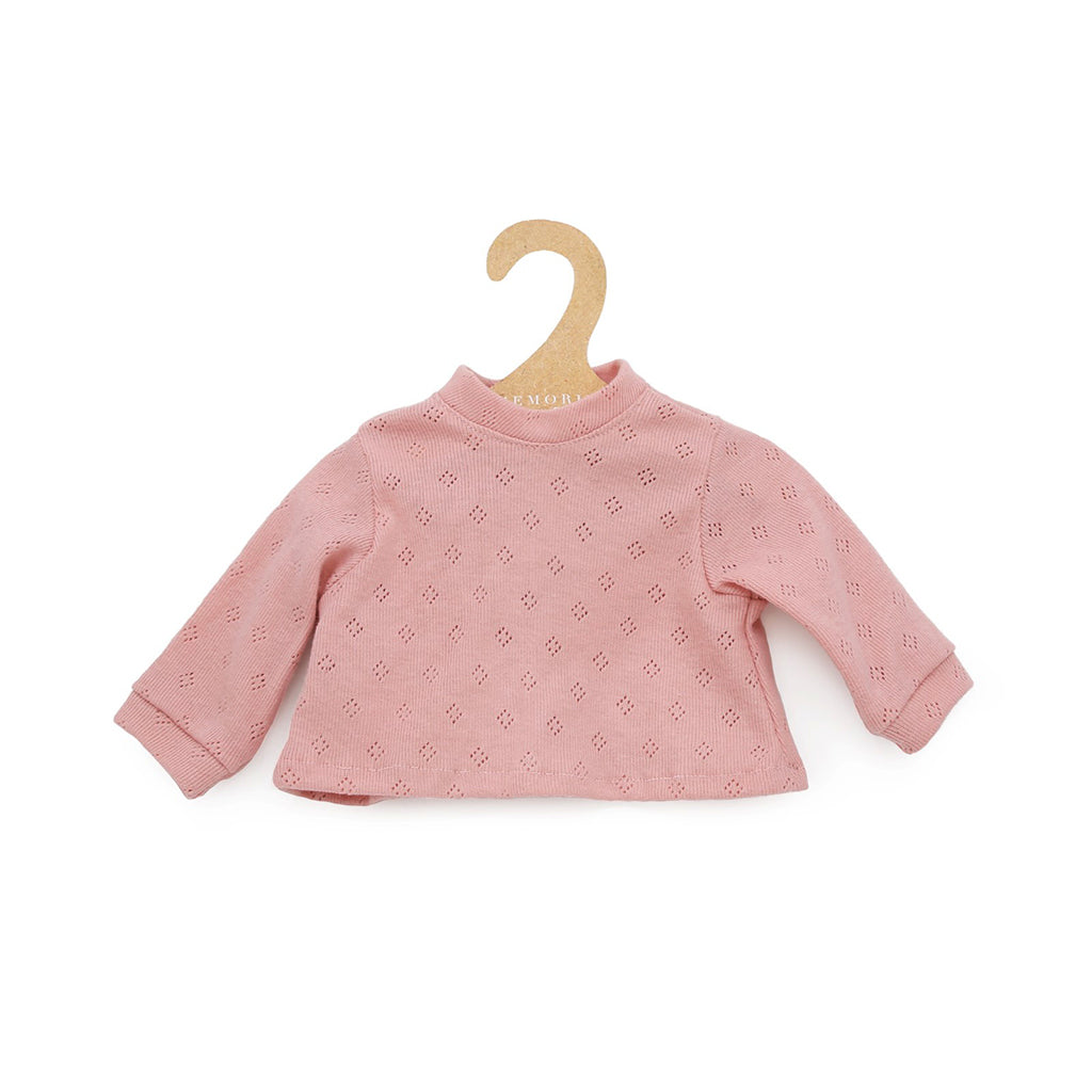 Así dockkläder till Leo och Leonora babydocka, str. 46 cm, Långärmad t-shirt – Rosa