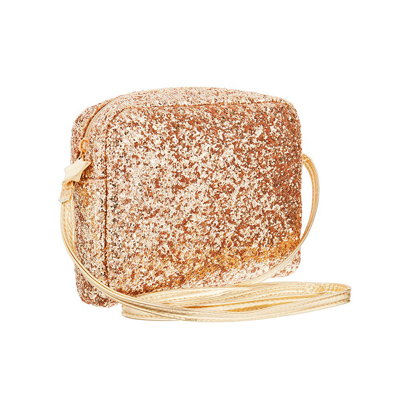 Mimi &amp; Lula skuldertaske, Guld glitter clutch