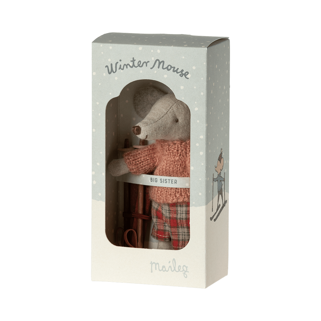 Maileg Vintermus med skidor, Storasyster