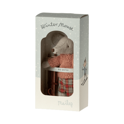 Maileg Vintermus med skidor, Storasyster