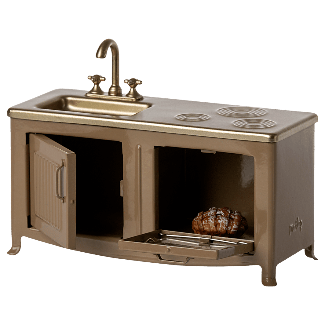 Maileg Docktillbehör, Kök till möss - Ljusbrun