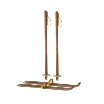 Maileg Docktillbehör, Skidor och skidstavar till Mor &amp; Far mus