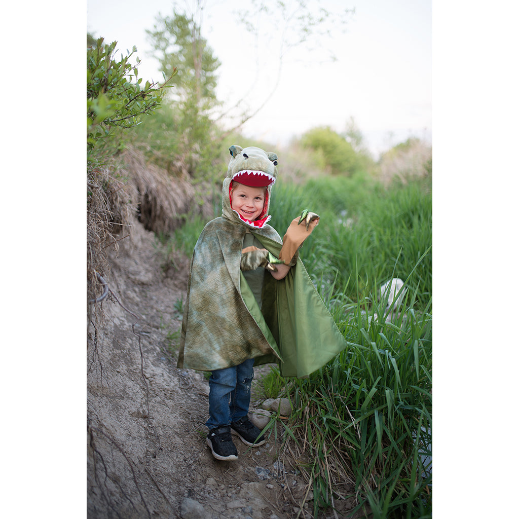 Great Pretenders djurdräkt, dinosauriekappa, T-Rex - stl. 4-6 år