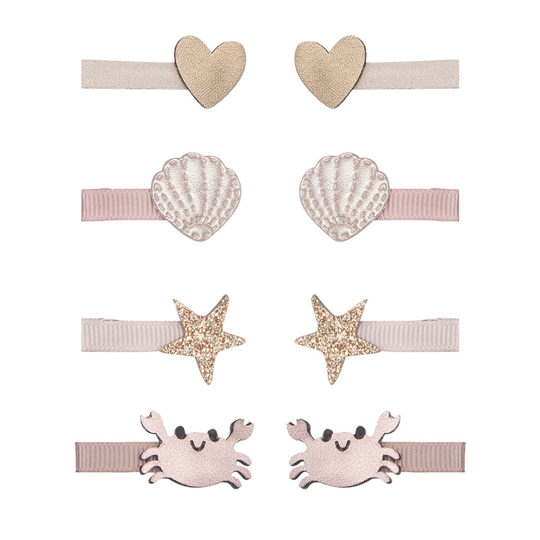 Mimi &amp; Lula, 8 hårclips - Mini Cecil Crab By The Seaside