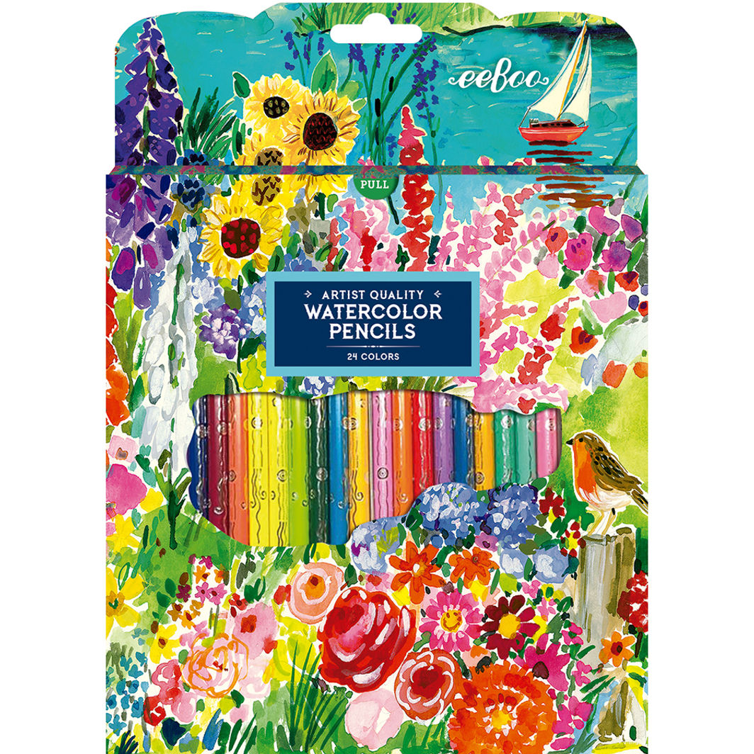 eeBoo 24 Akvarellfärgpennor, Seaside Garden