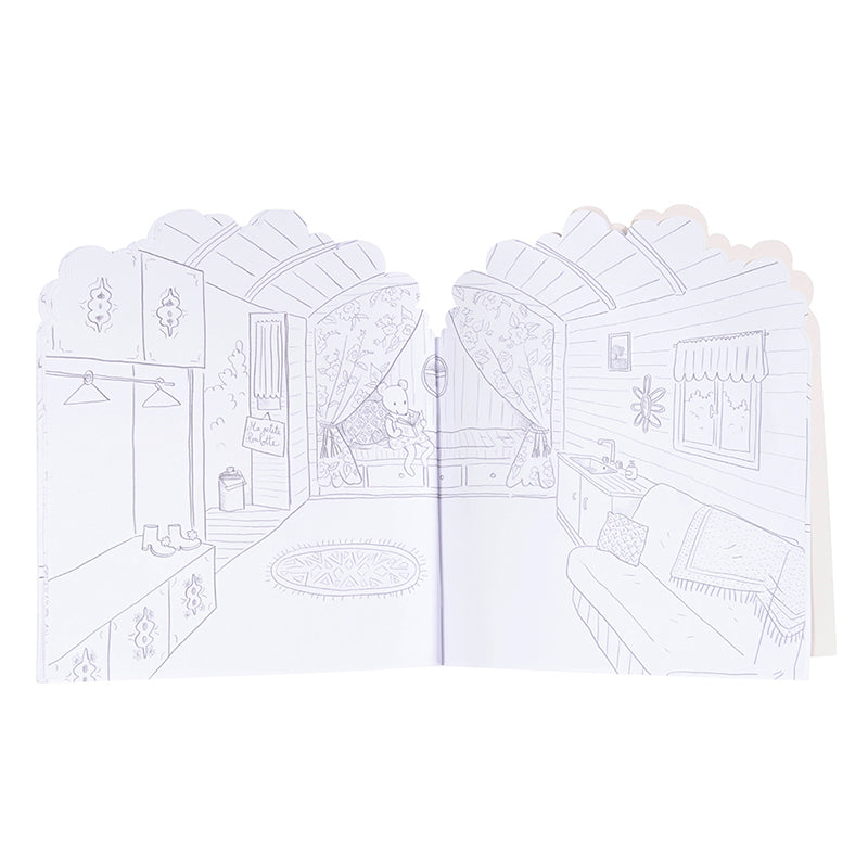 Moulin Roty Målar- och Klistermärkesbok, Trä