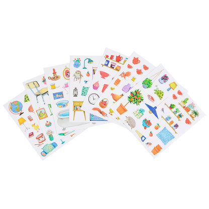 Moulin Roty Målar- och Klistermärkesbok, Trä