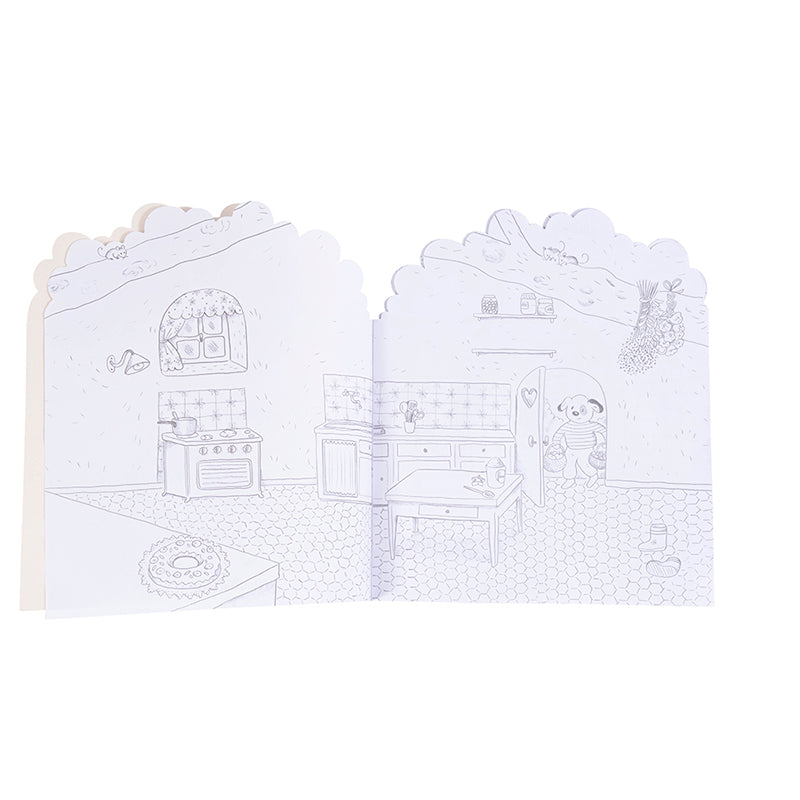 Moulin Roty Målar- och Klistermärkesbok, Trä