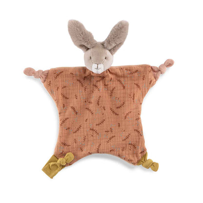 Moulin Roty snuttefilt, Kanin muslin - Terracotta