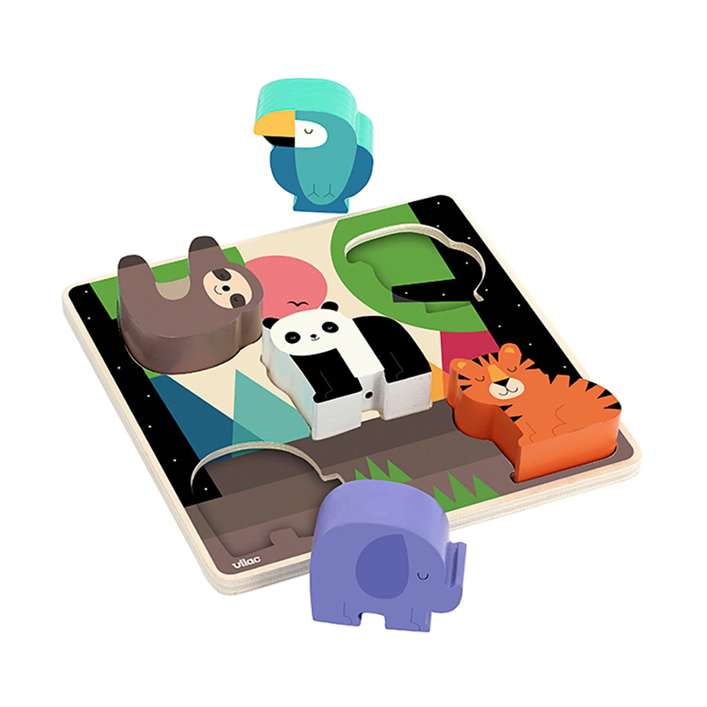 Vilac pussel med ljud, 5 bitar - Djungel av Andy Westface