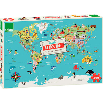 Vilac pussel, Världen - 500 bitar
