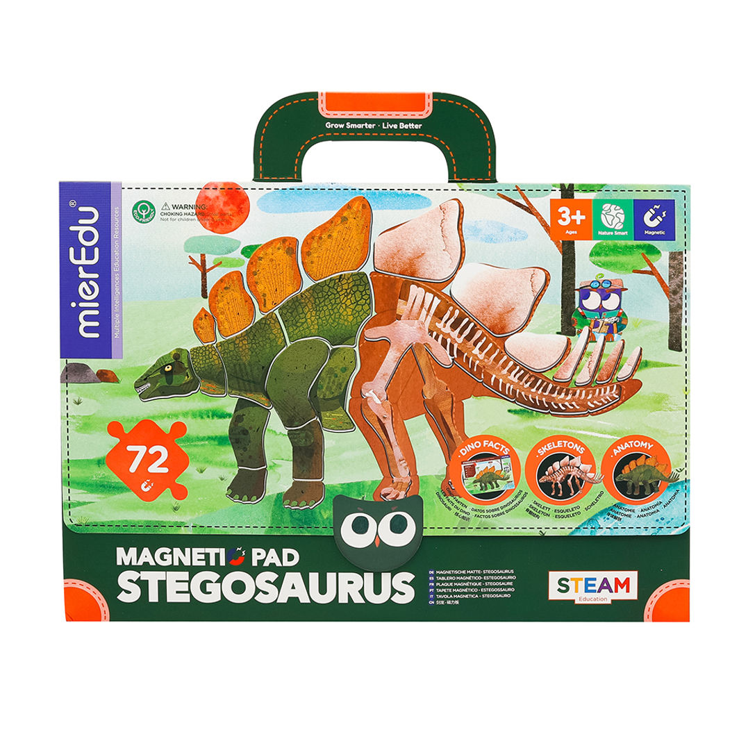 mierEdu, Magnetisk lekplatta/pussel - Stegosaurus