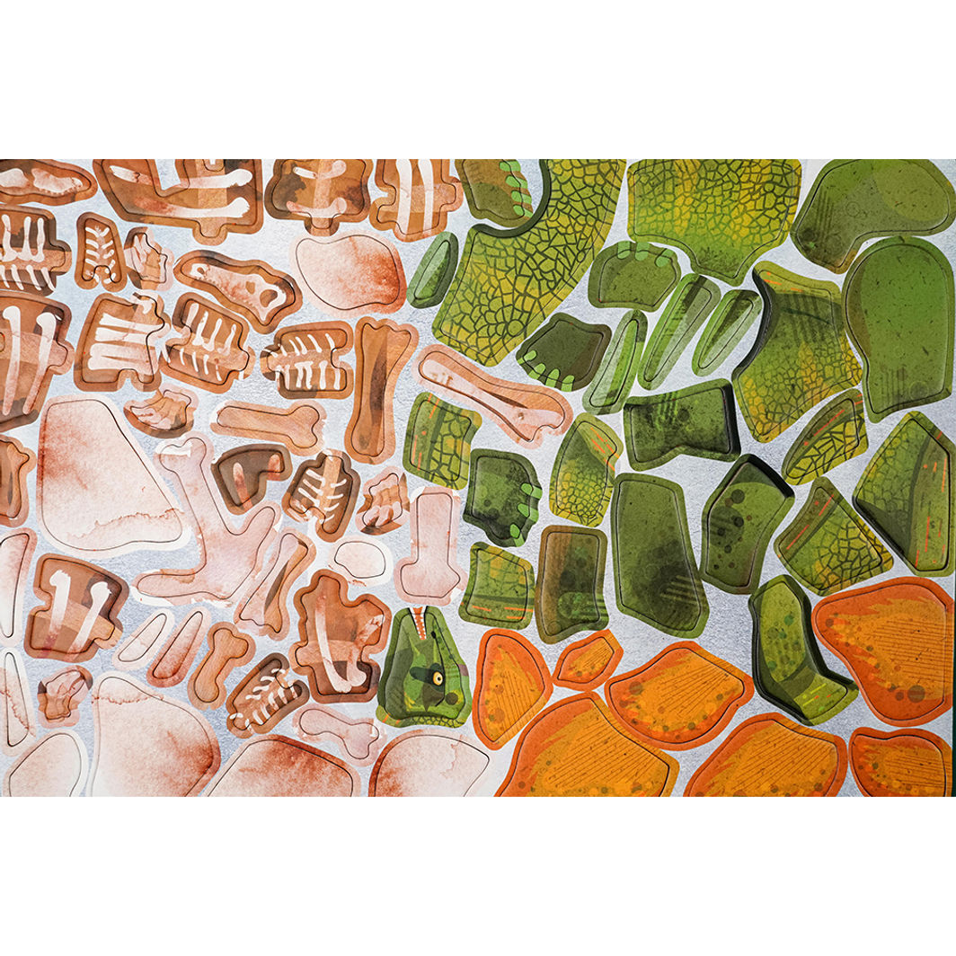 mierEdu, Magnetisk lekplatta/pussel - Stegosaurus