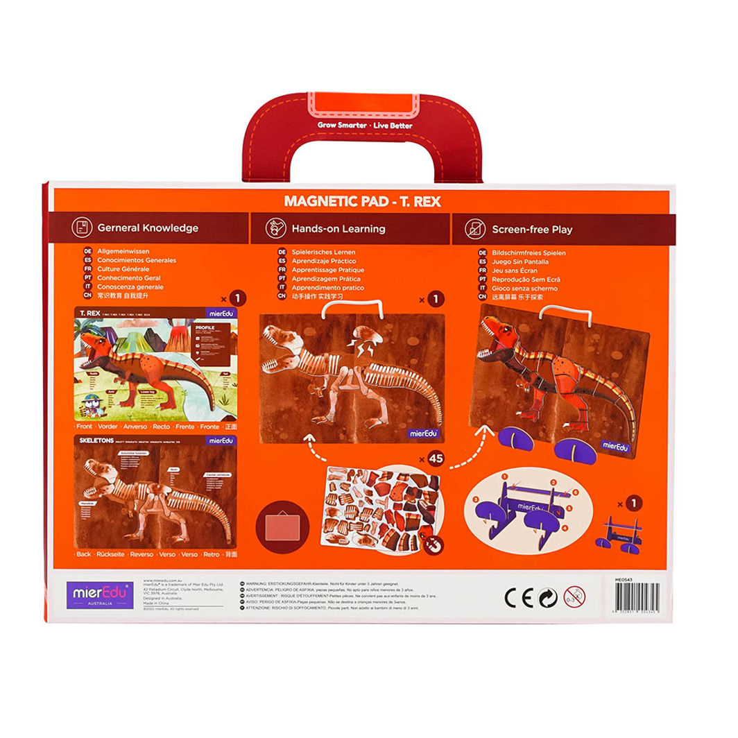 mierEdu, Magnetisk spelbräda/pussel - T Rex