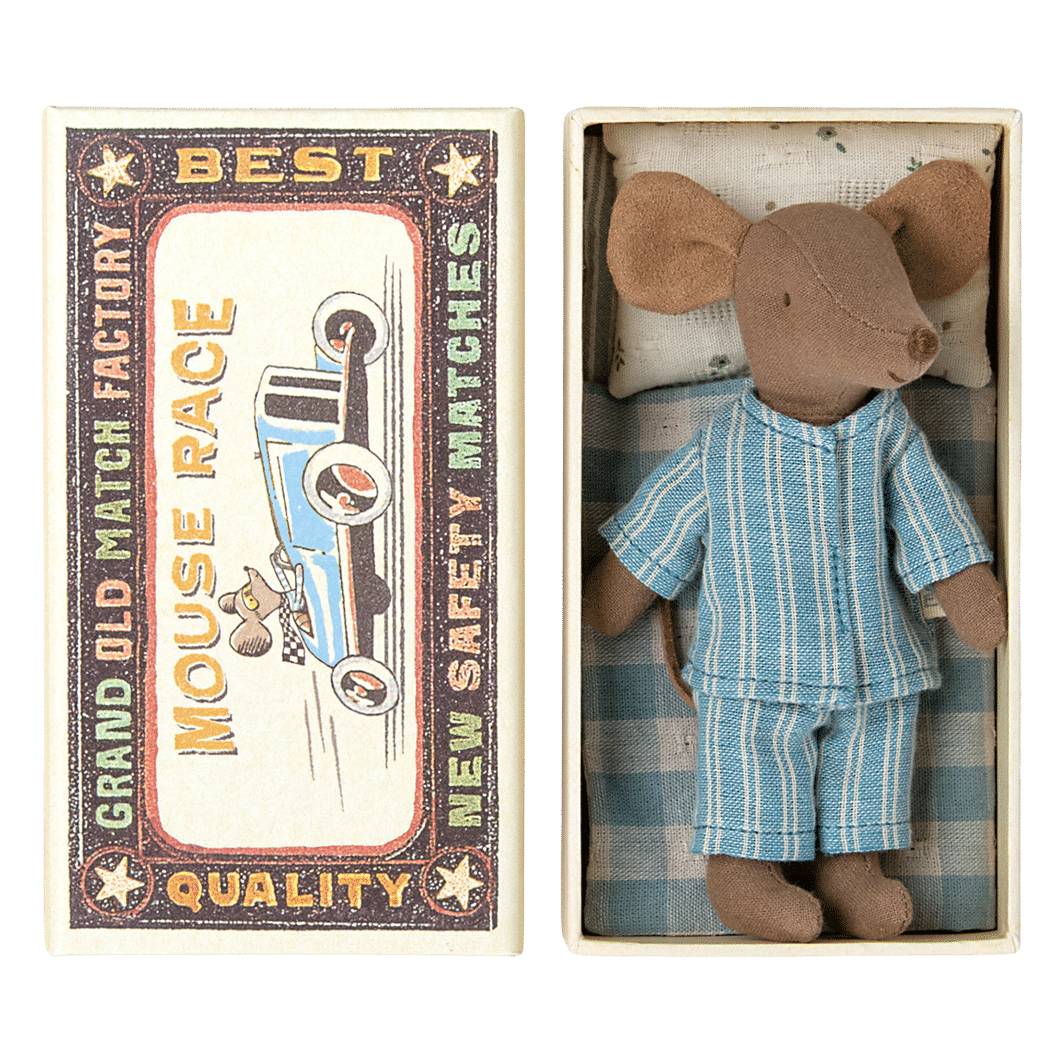 Maileg Storebror mus i tændstikæske