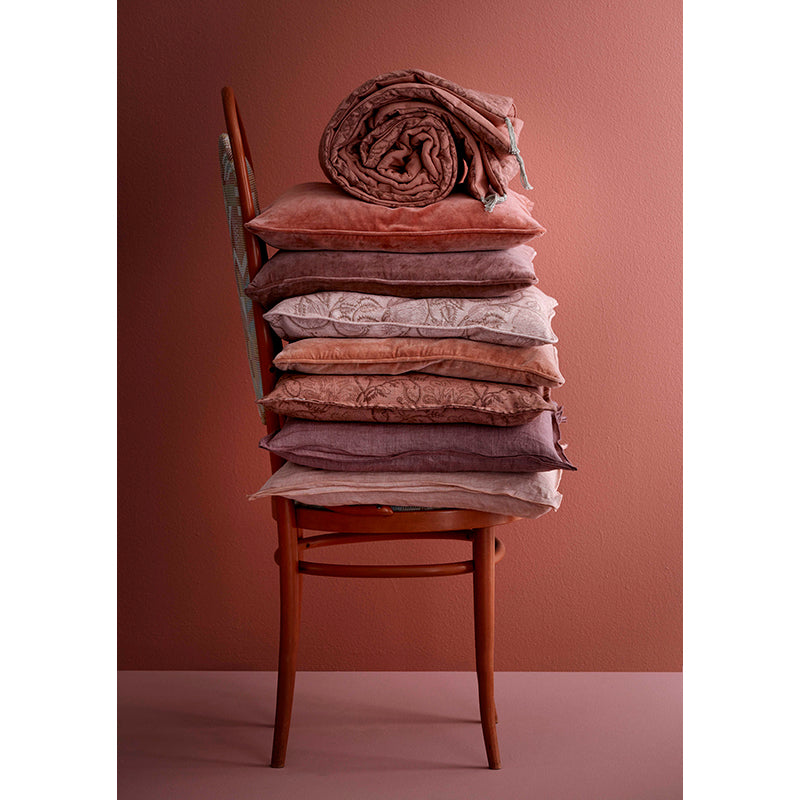 Bungalow kuddfodral i velour, 50 x 50 cm - Nude