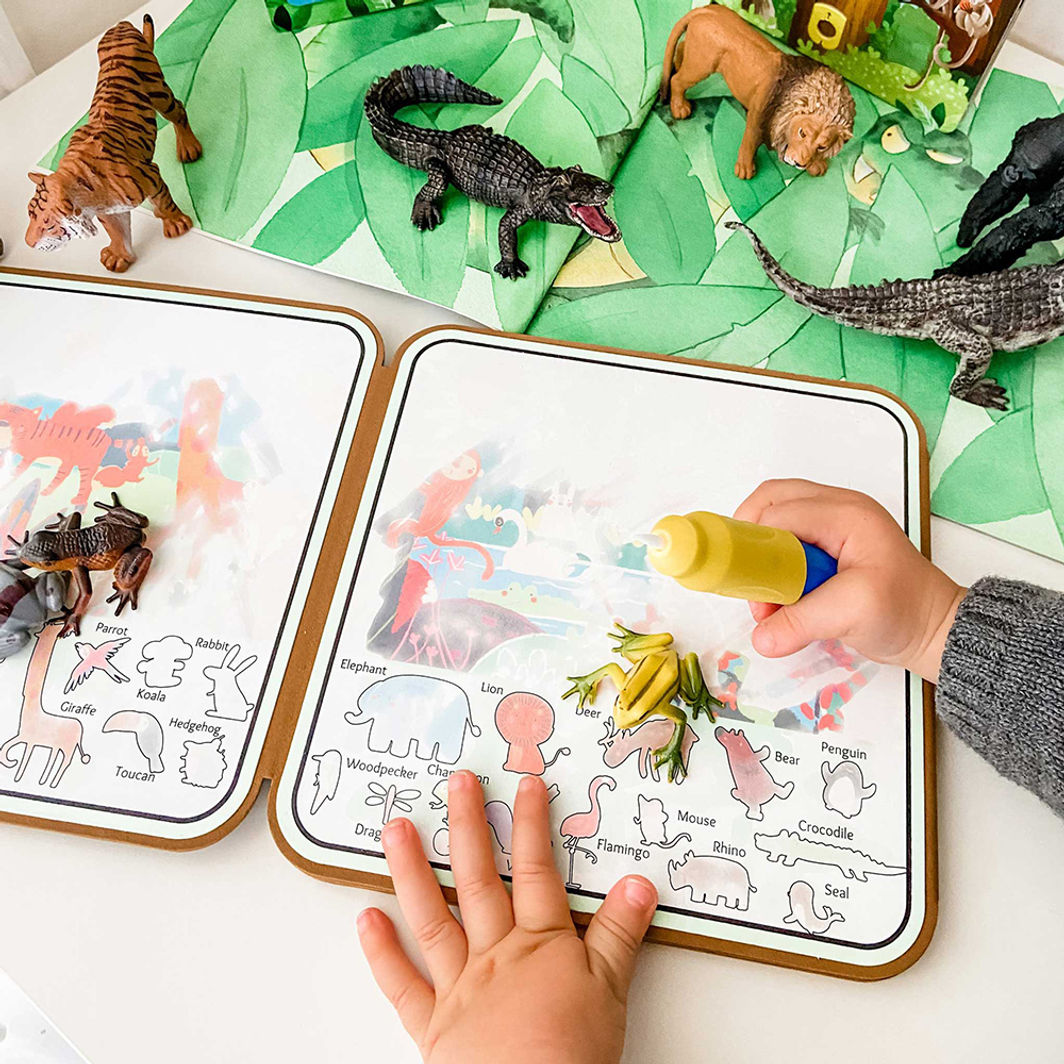 mierEdu, Måla med vatten-målarbok – Vilda djur