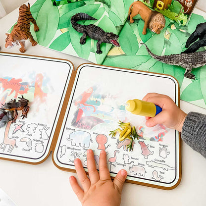 mierEdu, Måla med vatten-målarbok – Vilda djur