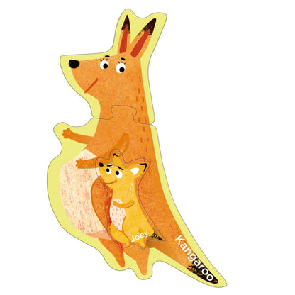 mierEdu, Pussel 8x3 bitar – Steg 1 – Djurunge med förälder