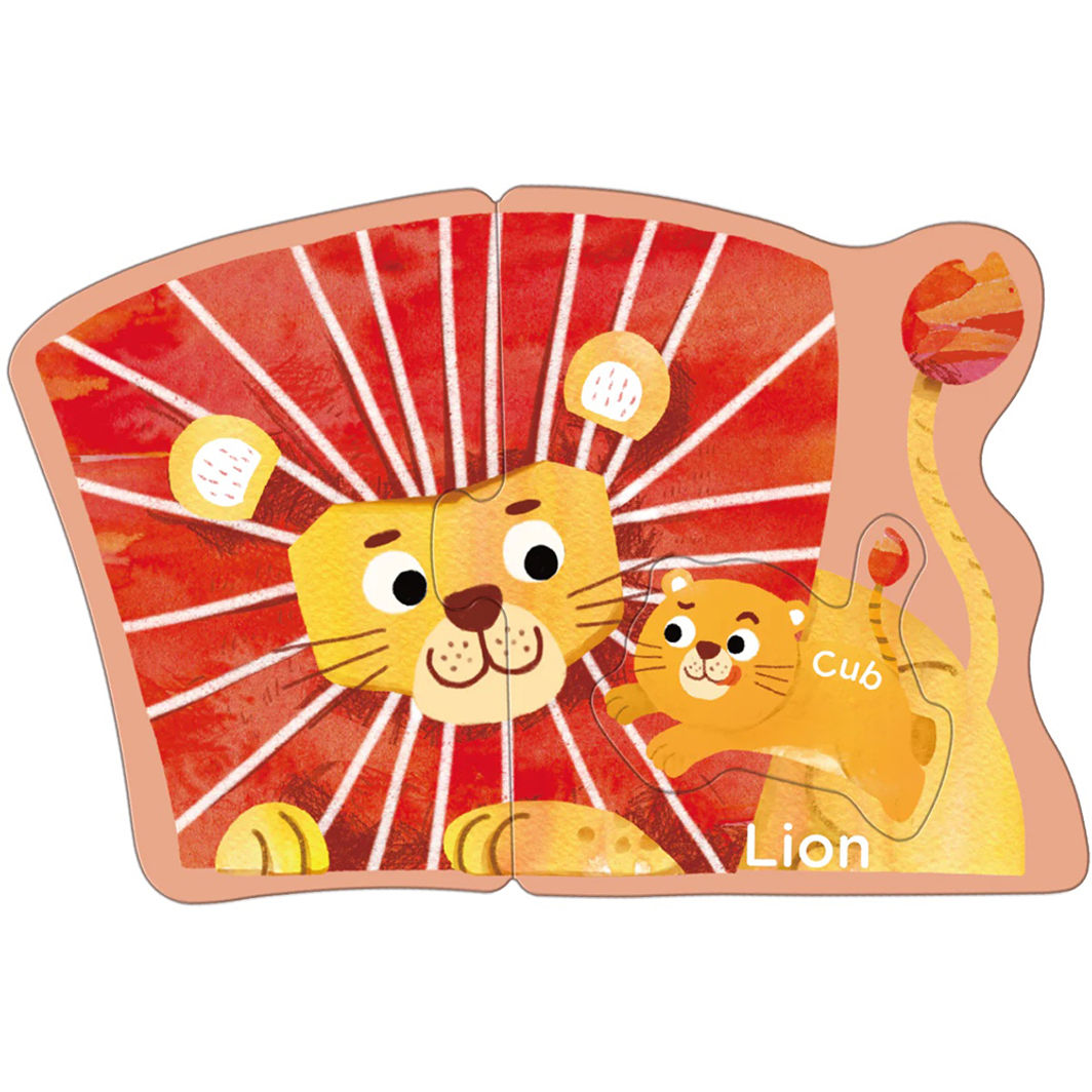 mierEdu, Pussel 8x3 bitar – Steg 1 – Djurunge med förälder