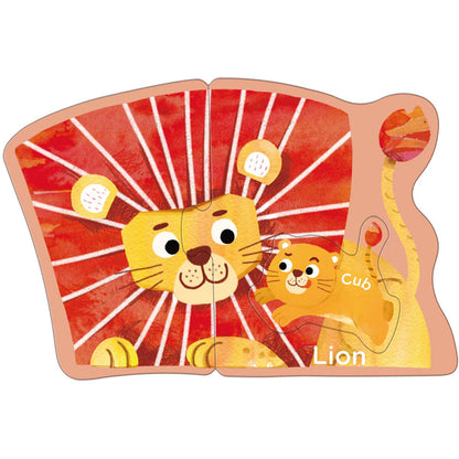 mierEdu, Pussel 8x3 bitar – Steg 1 – Djurunge med förälder