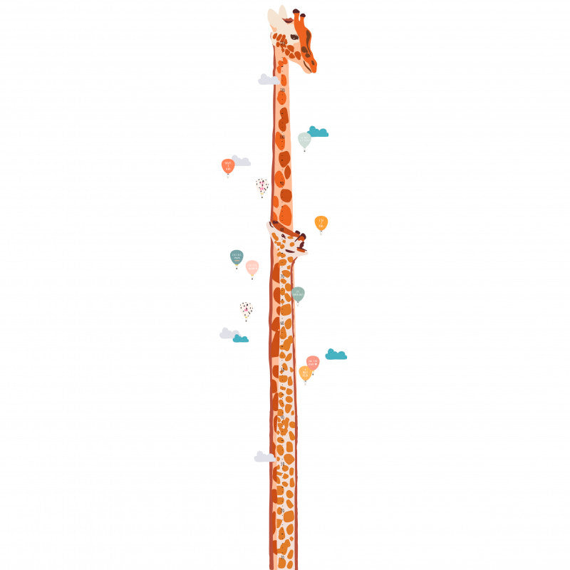 Mimi Lou väggdekal, höjdmätare - Safari med svensk text