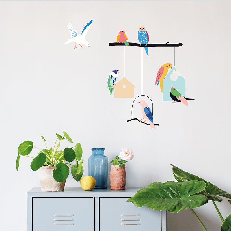 Mimi lou wallsticker, Birds and houses