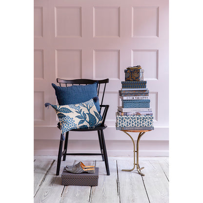 Bungalow kuddfodral i velour, 50 x 50 cm - China blue