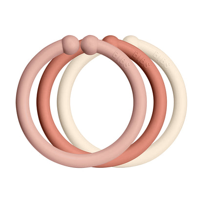 Bibs Loops, 12 st. multi rings - Blush/Woodchuck/Ivory