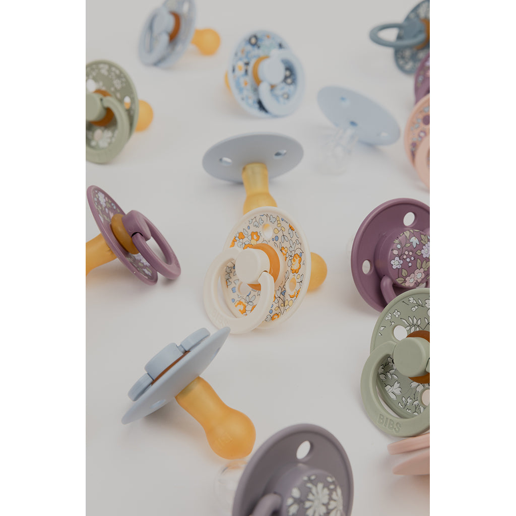 Bibs Liberty De Lux, 2-pack, napp i silikon, str. one-size - Capel - Sage Mix