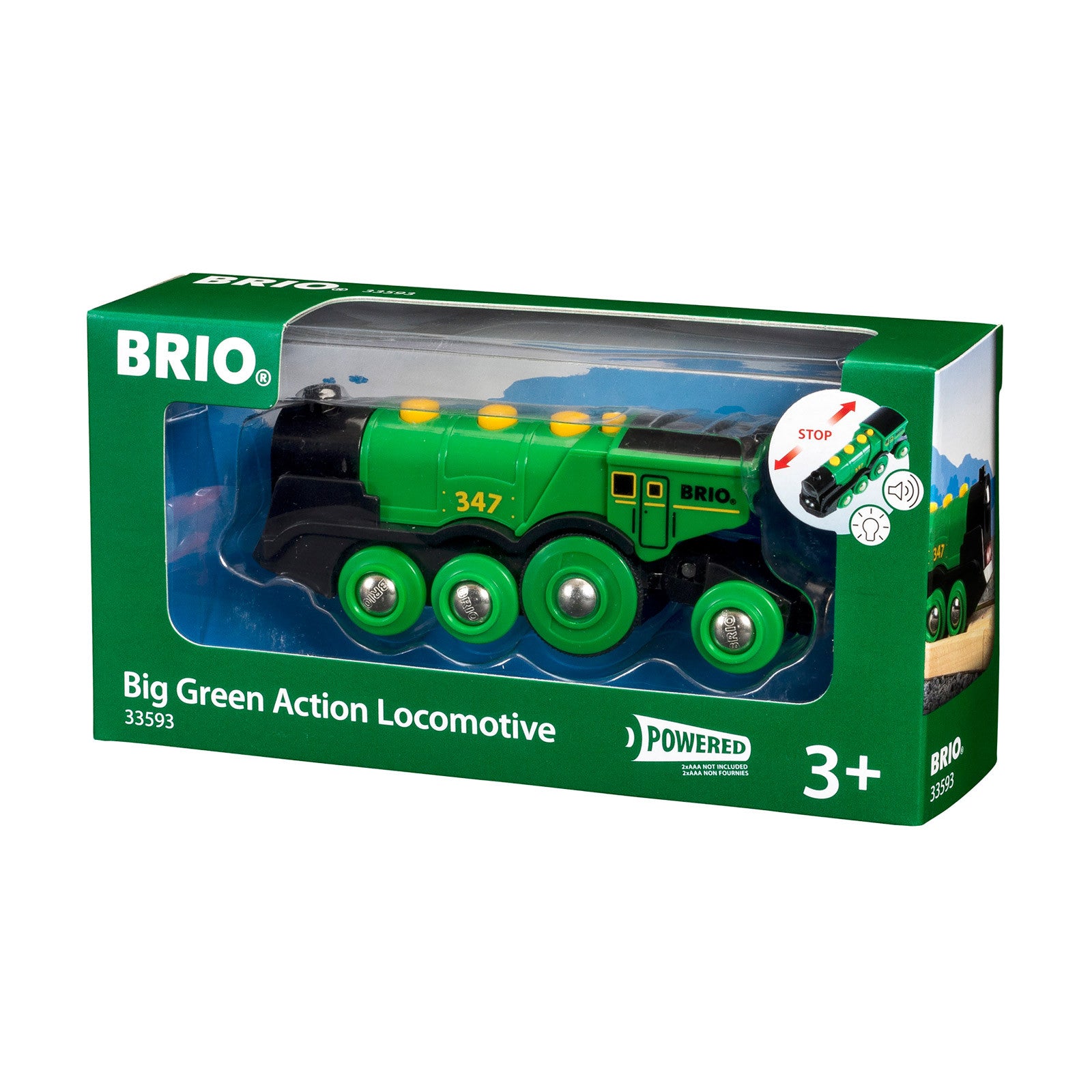 Brio Stor grön lokomotiv, batteridriven