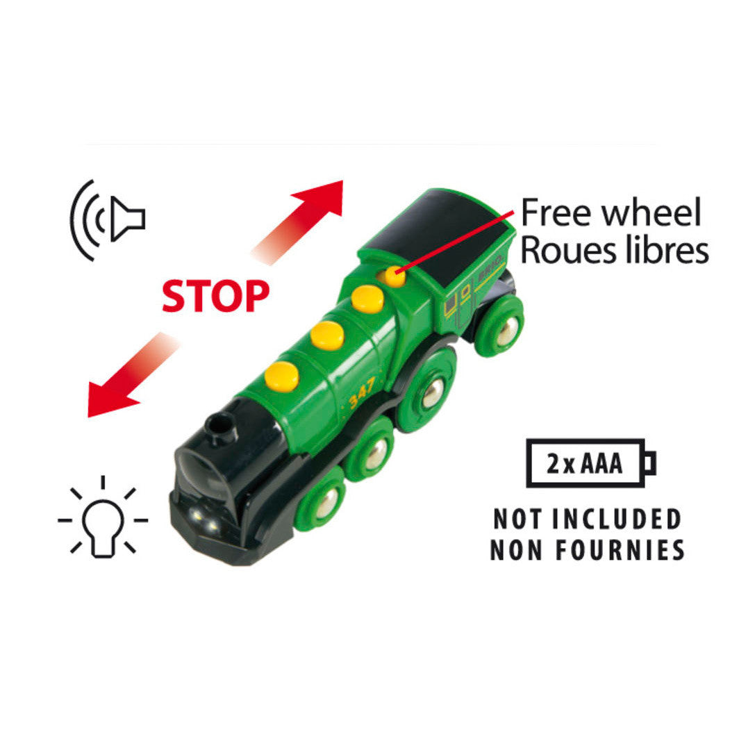 Brio Stor grön lokomotiv, batteridriven