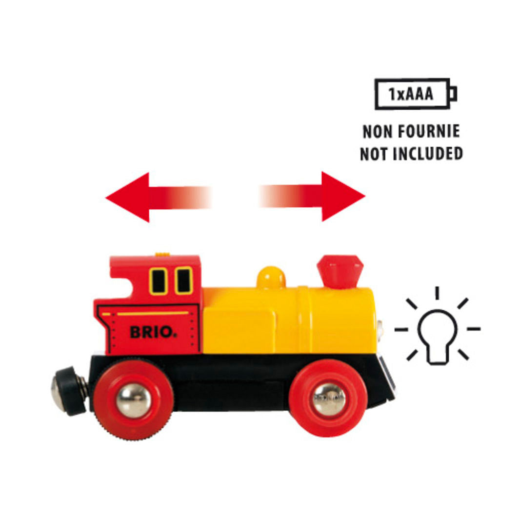 Brio Tåglok med dubbelriktning, batteridrivet