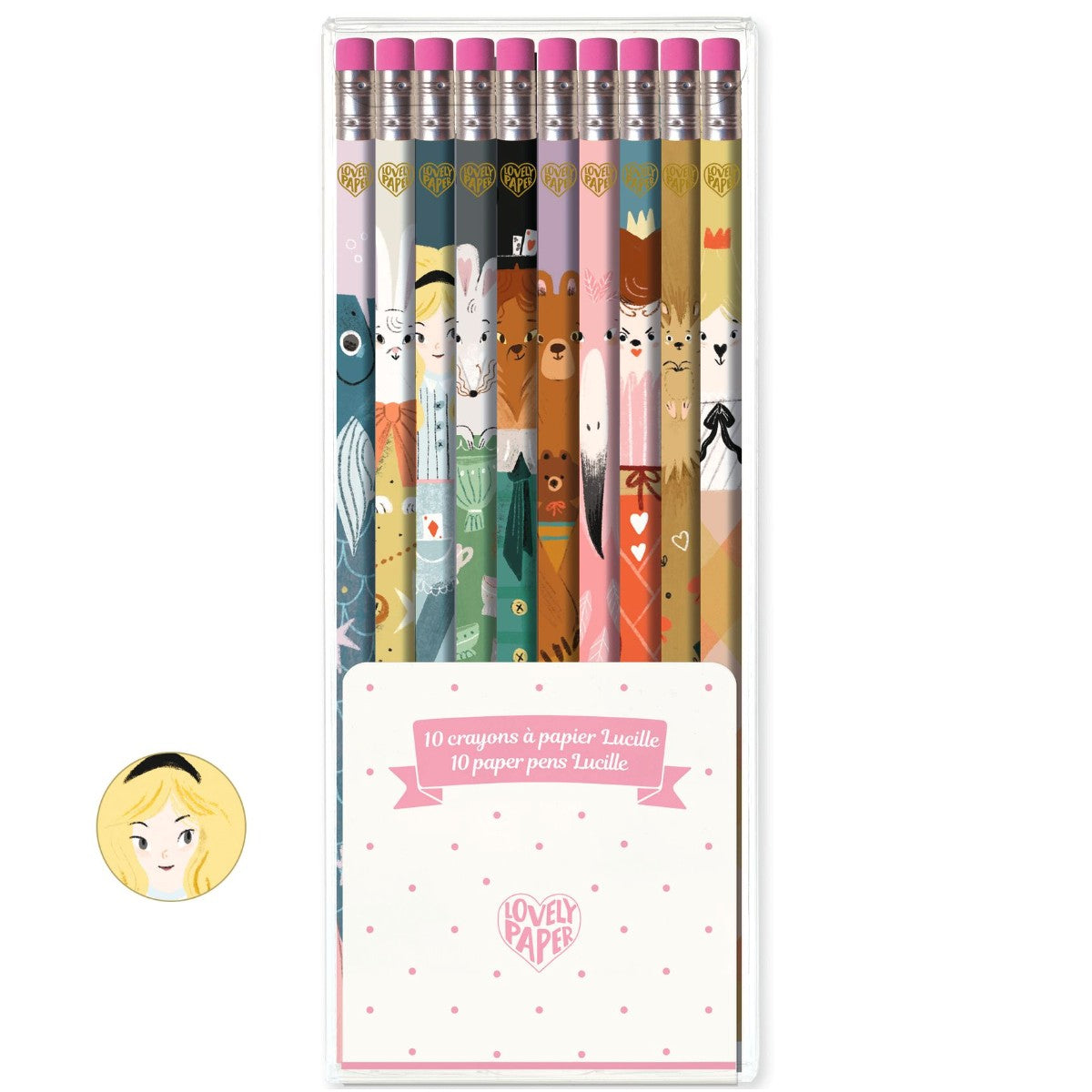 Djeco Lovely Paper, pennor, 10 st - Lucille