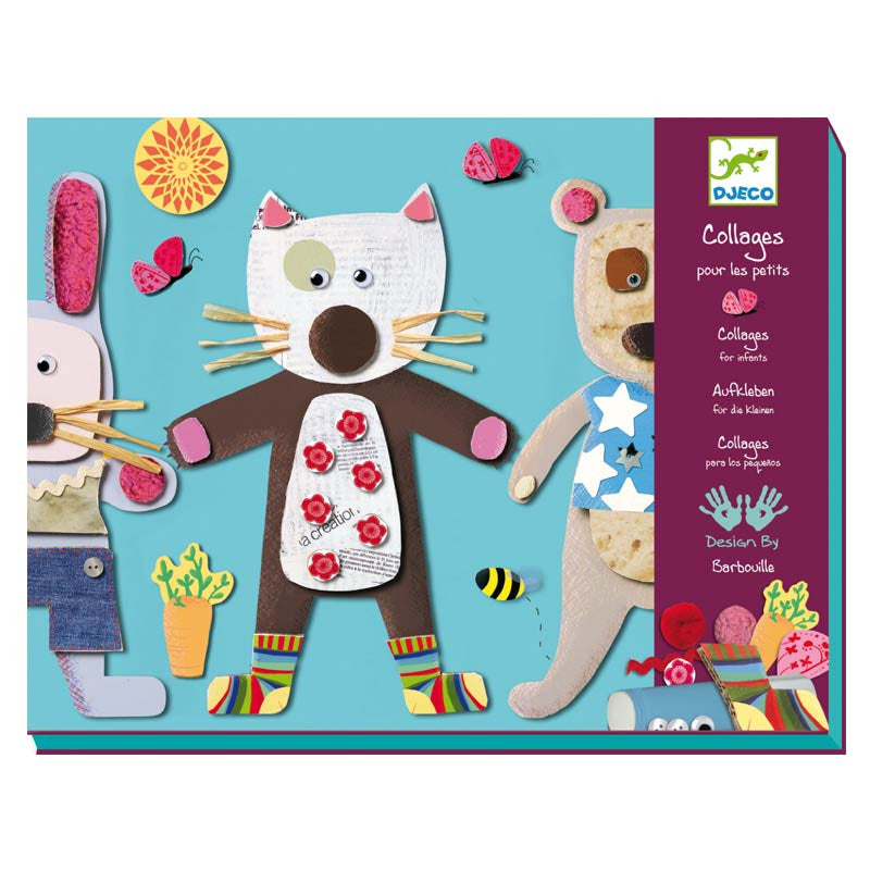 Djeco collage sæt, dyremotiver