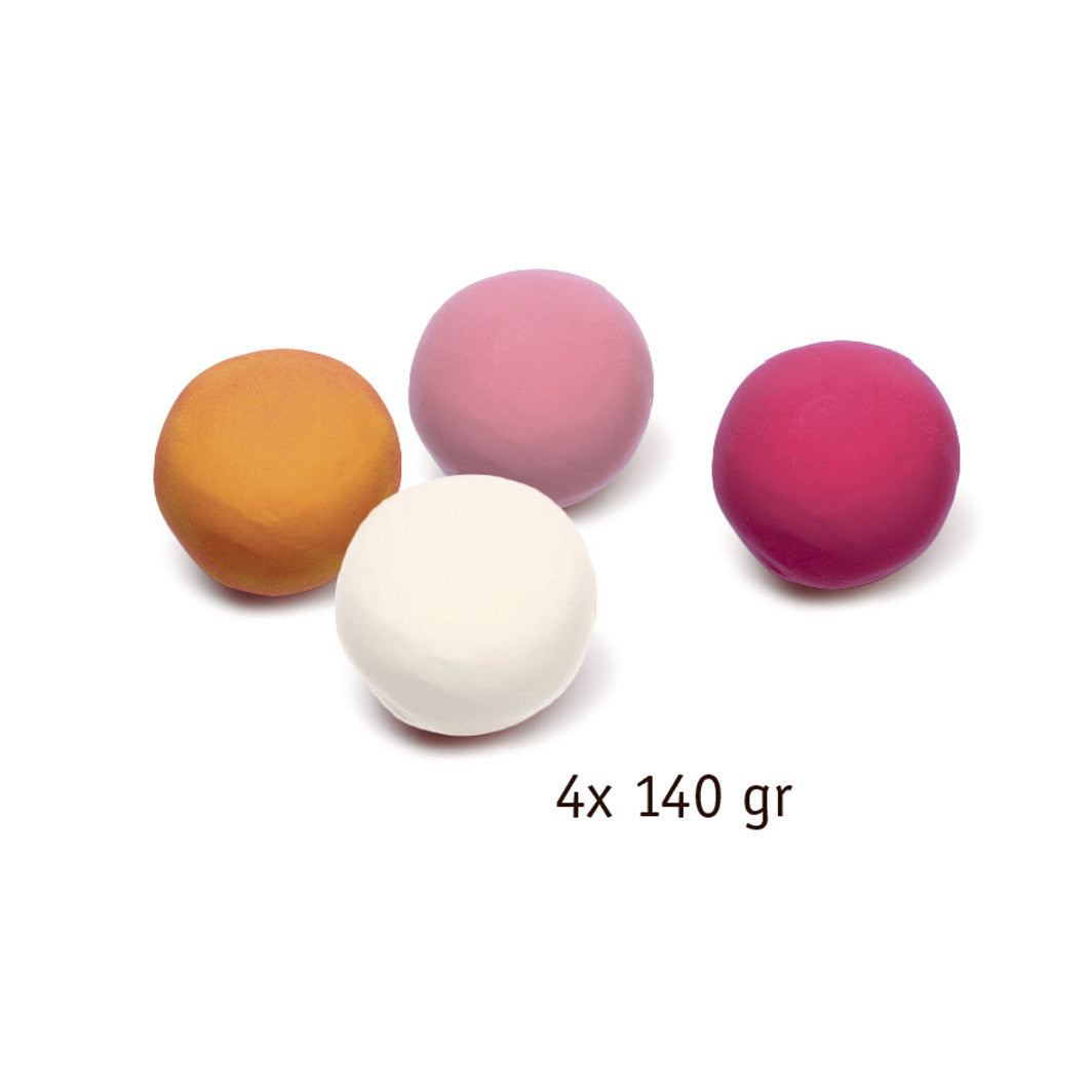 Djeco modellervax, 4 ljusa färger