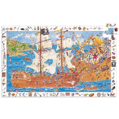 Djeco observationspuslespil, pirat -  100 brikker
