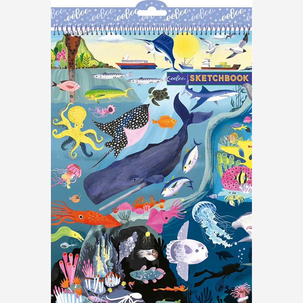 Eeboo skissblock i A4-format - Under the sea