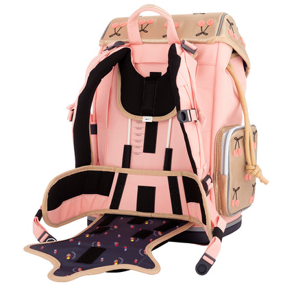 Jeune Premier Ergonomisk ryggsäck, Cherry Pompon – För barn 6–10 år