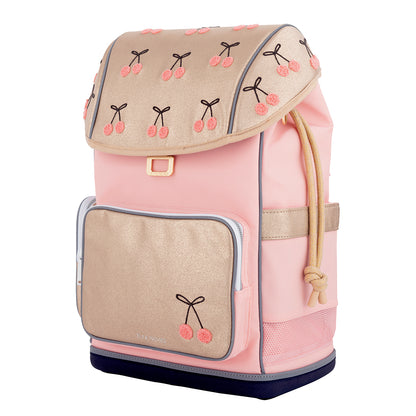 Jeune Premier Ergonomisk ryggsäck, Cherry Pompon – För barn 6–10 år