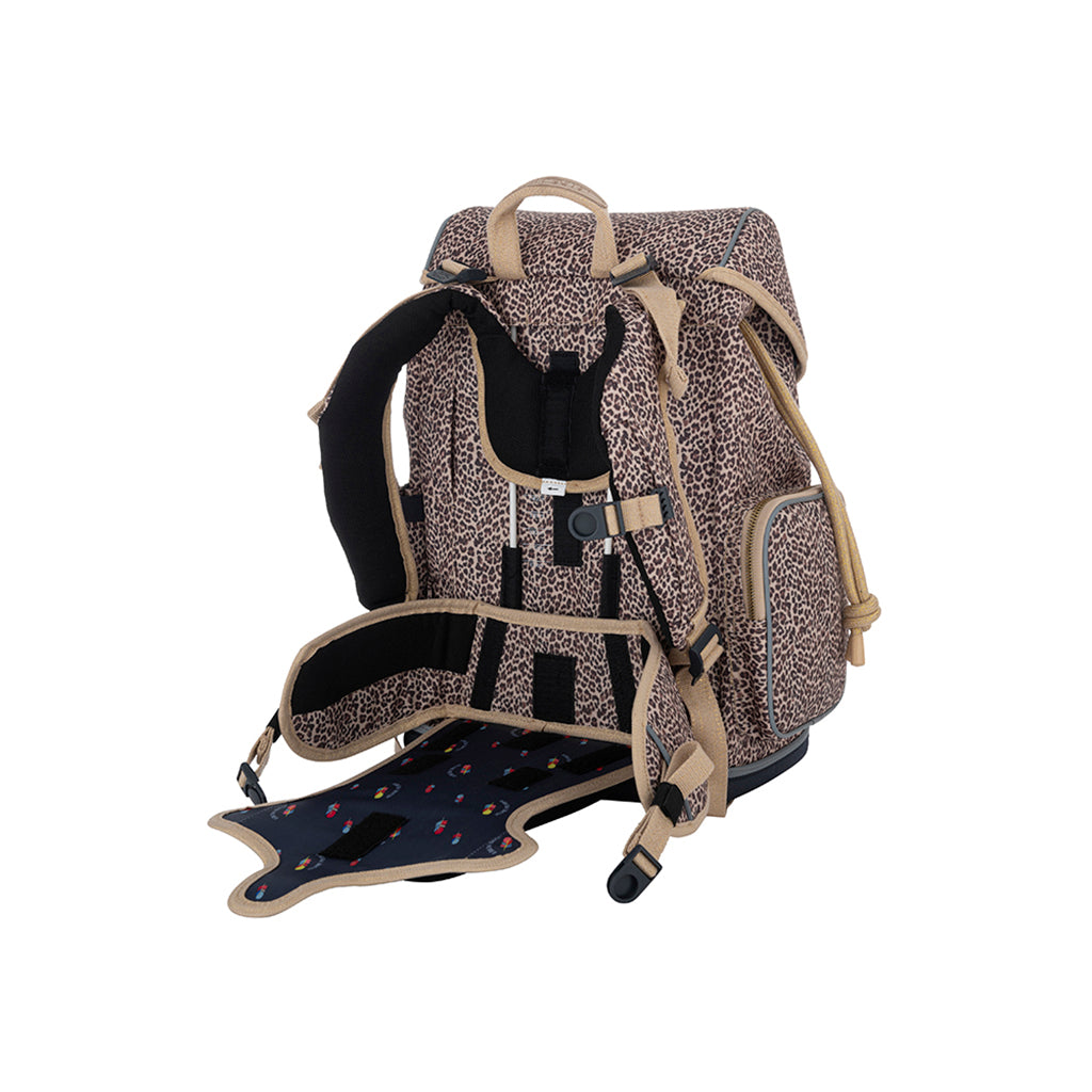 Jeune Premier Ergonomisk ryggsäck, Leopard Cherry - För barn mellan 6 och 10 år