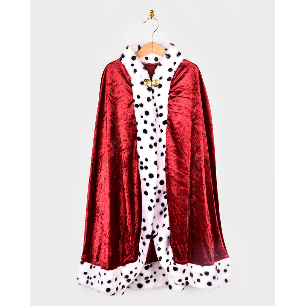 Den goda Fen utklädnad, kungacape i velour – stl. 4–8 år