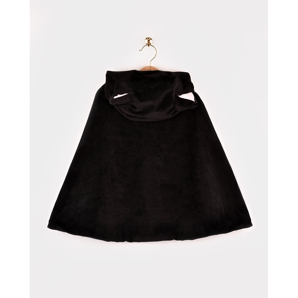 Den goda Fen djurkostym, Kattkåpa i svart - Str. 3-8 år