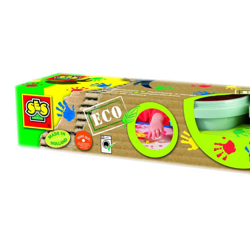 Fingermaling, Eco - 4 stk klare farver