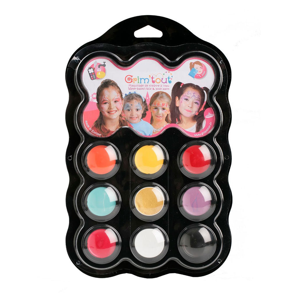 Grim Tout ansigtsmaling, prinsesse - 9 farver