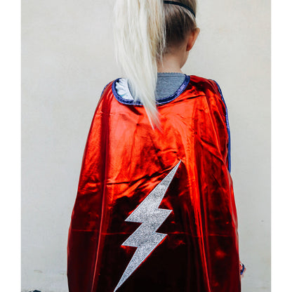 Great Pretenders utklädningskläder, Superhjälte tjej med mask - strl. 4-6 år