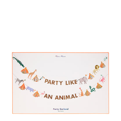 Meri Meri girlang med safari djur - 3,8 meter